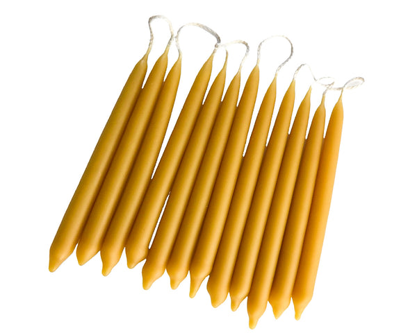 Tiny Hand Dipped Beeswax Tapers