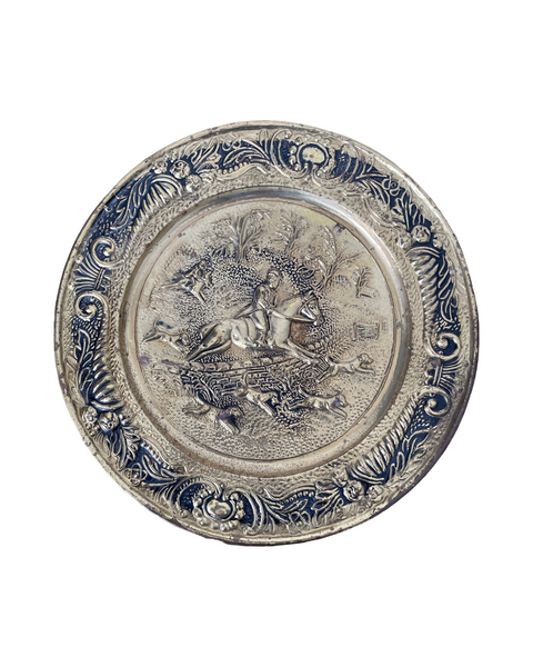 Vintage Brass English Riding Plates set of 2