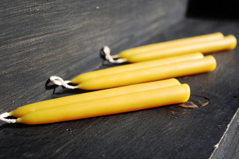 Tiny Hand Dipped Beeswax Tapers