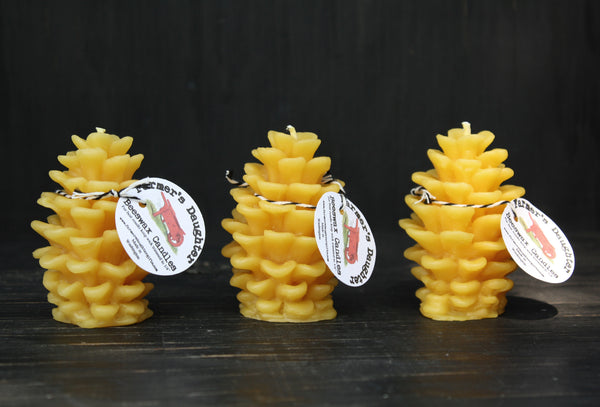 Beeswax Pinecone Votive