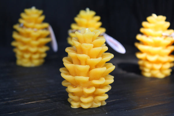 Beeswax Pinecone Votive