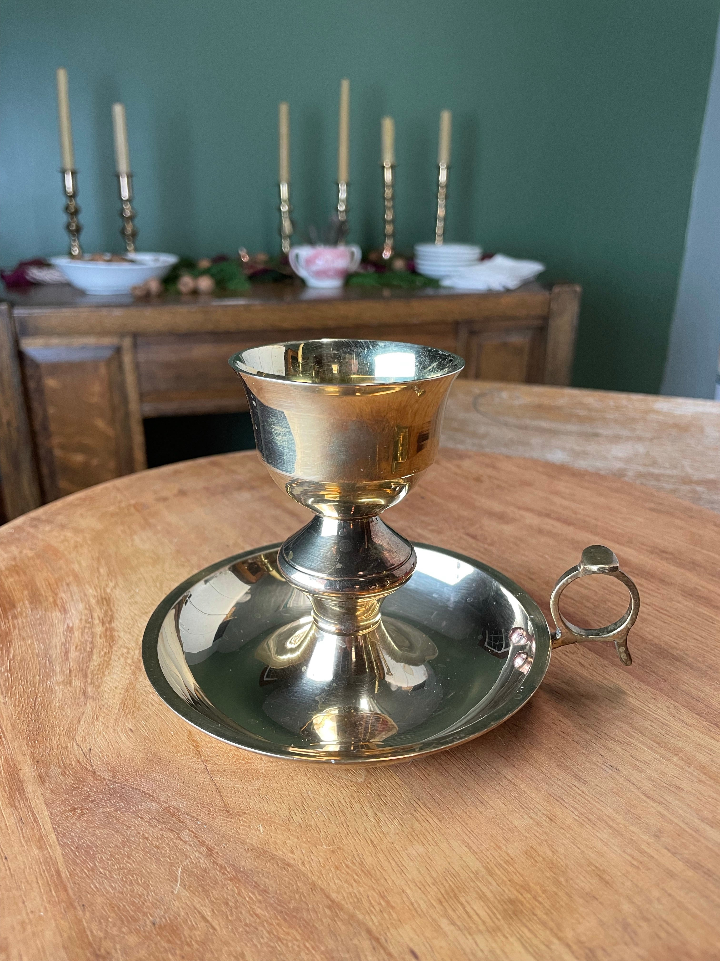 Vintage Brass Candle Holder - Farmers Daughter Mercantile