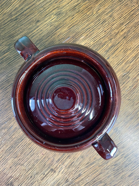Vintage Brown Crockery Bean Pot
