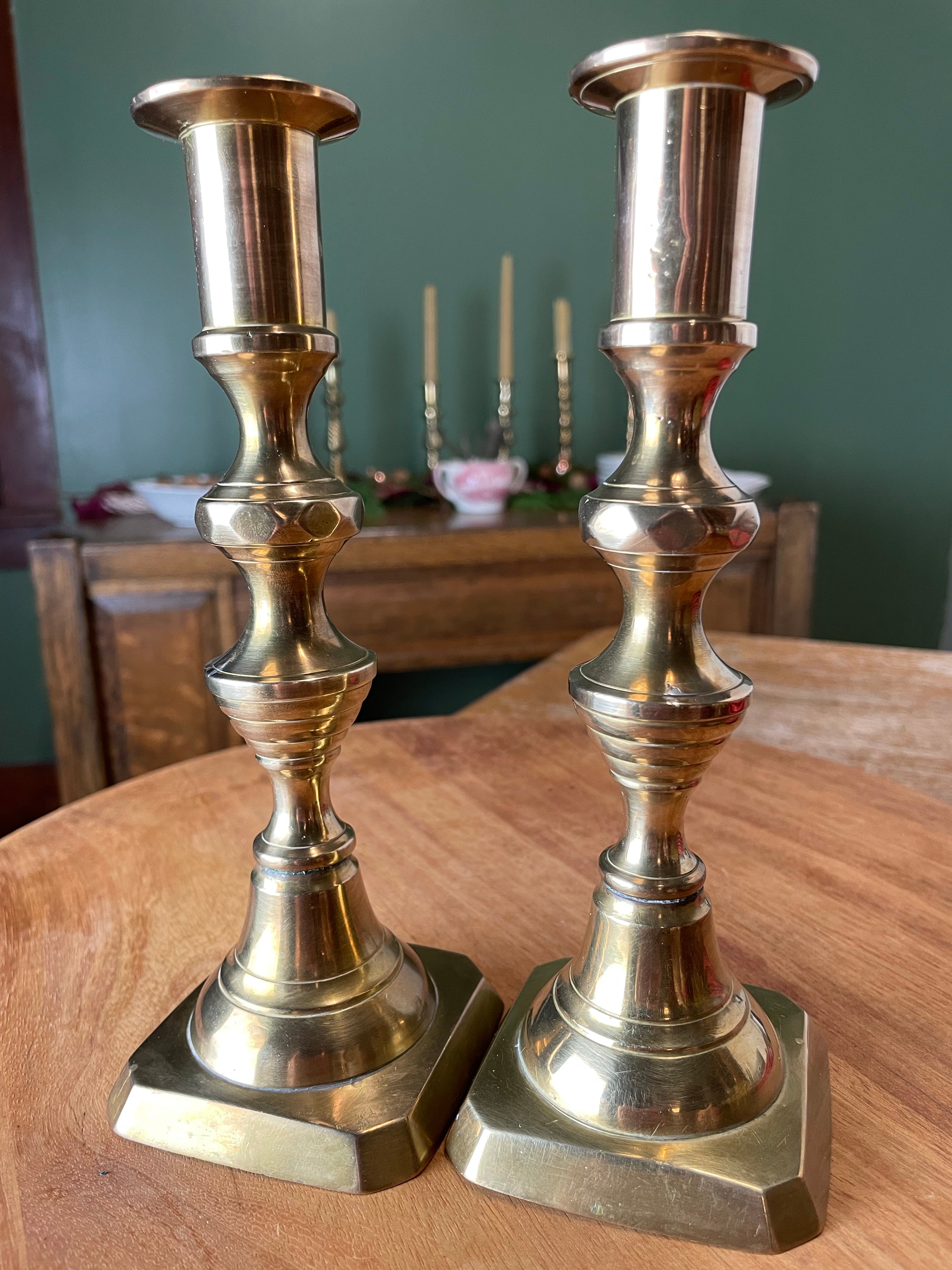 Vintage Brass Tavern Candlestick With Bell, Antique Tavern Candlestick,  Antique English Pub Candle Holder 